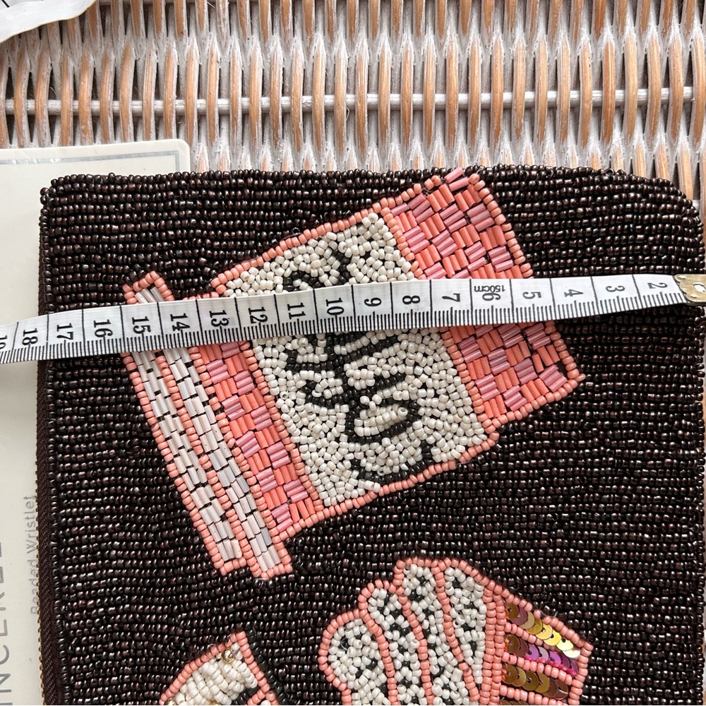 Sincerely Jules Coffee Croissant Beaded Travel Pouch.
Wristlet tik tok viral - Picture 3 of 4